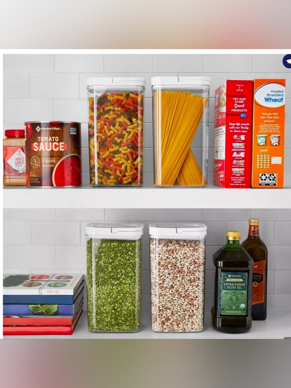 Fliplock container Oversize Rectangular  set Of 4 With Interchangeable Lid